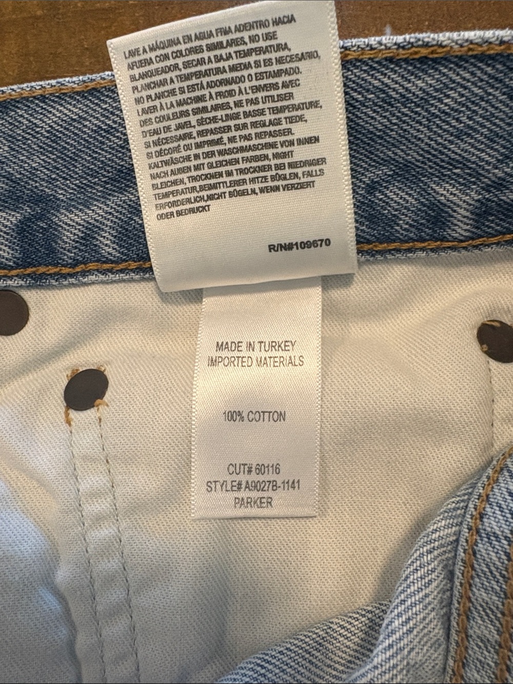 Agolde Light Wash High-Rise Distressed Denim Shorts - Picture 7 of 7